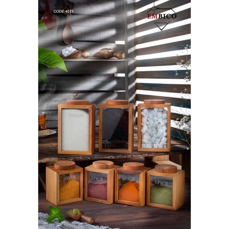 سرویس پاسماوری چوبی 7 پارچه امبیکو کد 4071