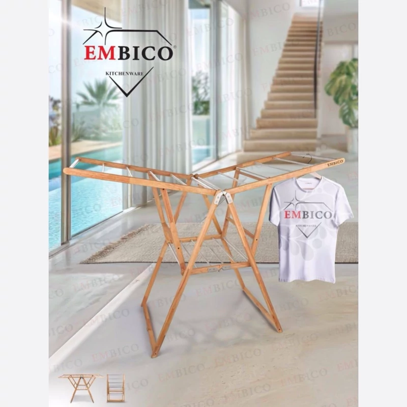 بند رخت چوب استیل مدرن چوب راش امبیکو Embico