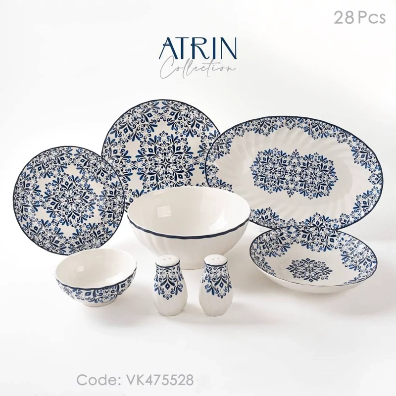 سرویس غذاخوری BVK بی وی کی 6 نفره 28 پارچه مدل ATRIN کد VK475528 مدل 1