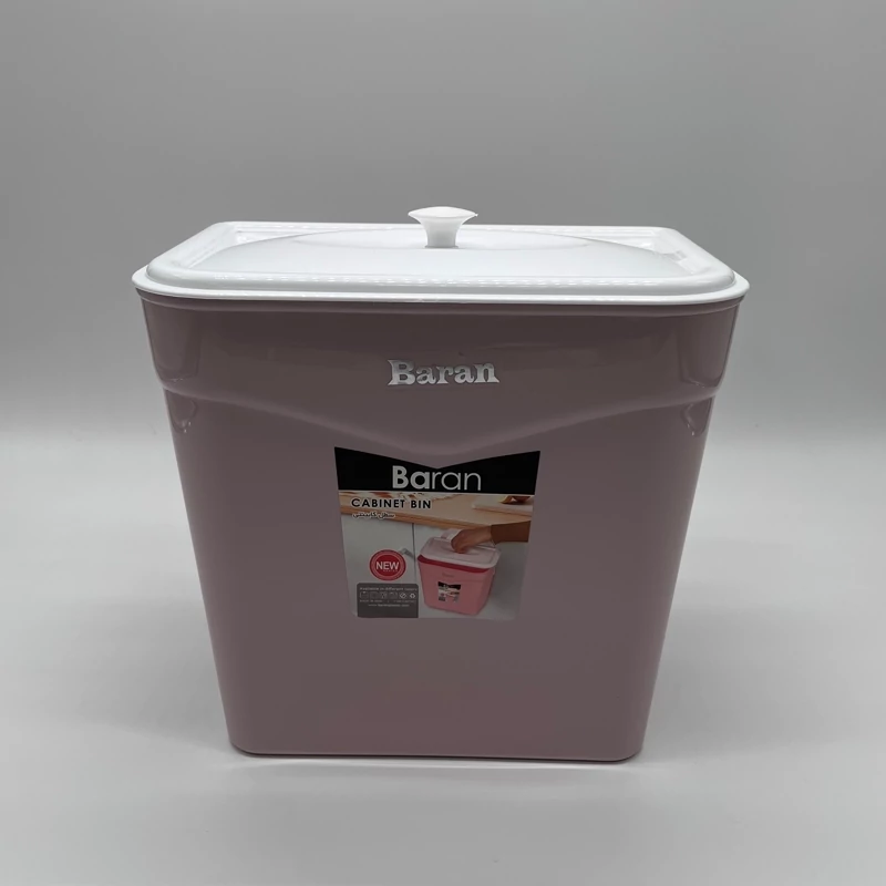 سطل زباله کابینتی باران پلاستیکی ابعاد 22 در 19 در 24 سانتی متر درب دار