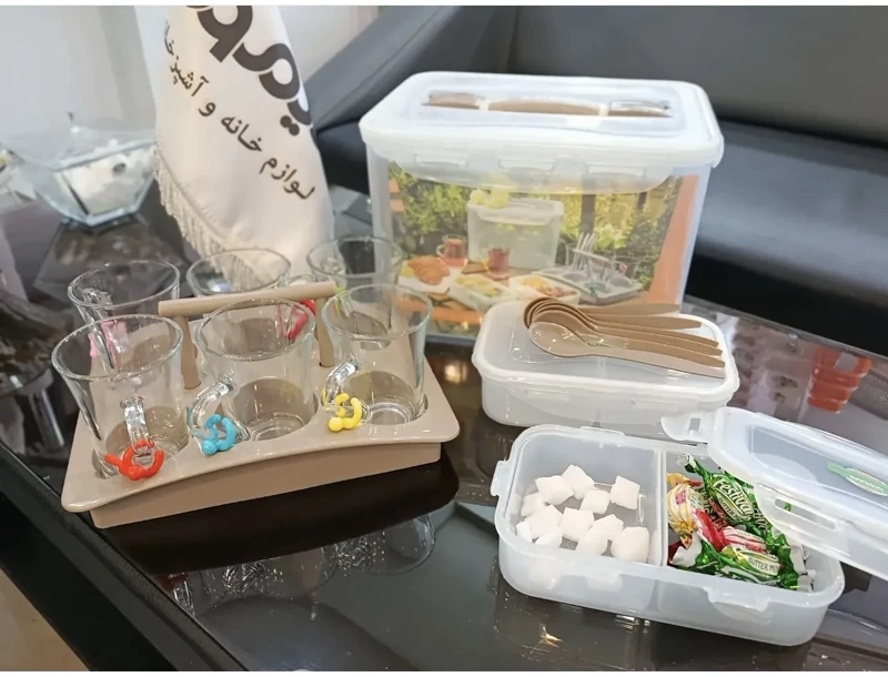 سرویس چای خوری مسافرتی 6نفره لیمون