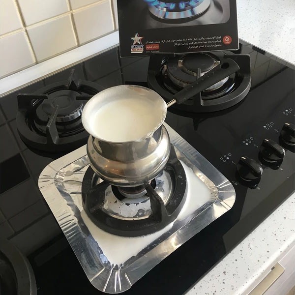 فویل اجاق گاز نقره ای