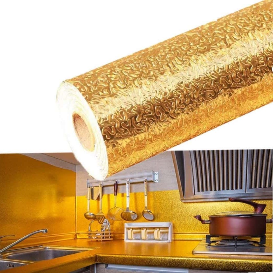فویل کابینت طلایی چسبدار 5متری