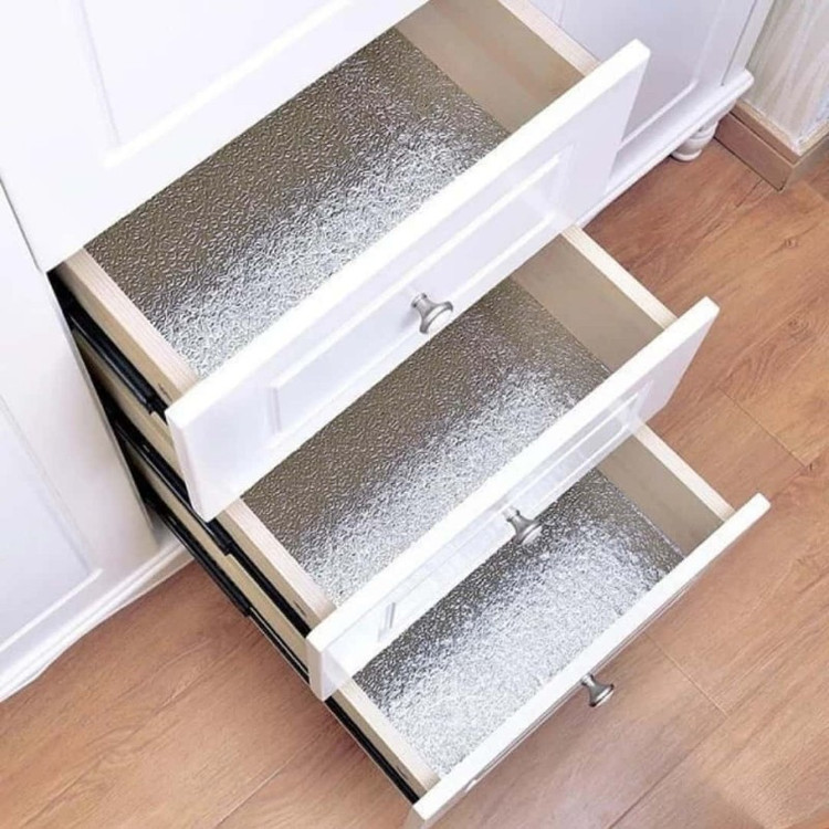 فویل کابینت نقره ای چسبدار 5 متری