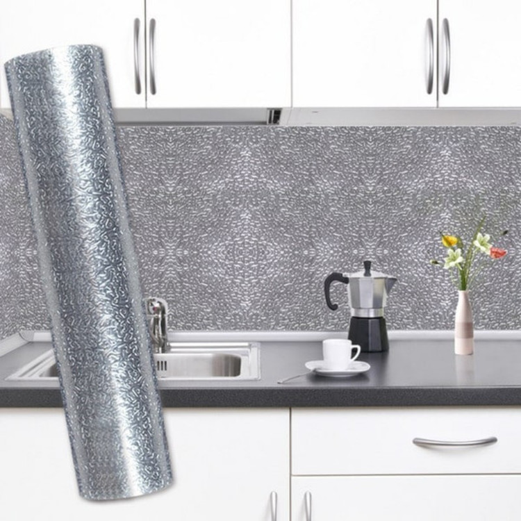 فویل کابینت نقره ای چسبدار 5 متری