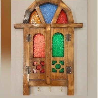 جا کلیدی چوبی سنتی جاکلیدی چوبی 2درب آینه دار