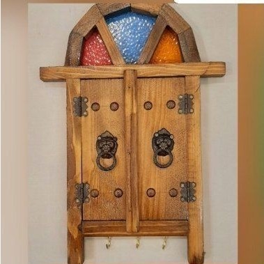 جا کلیدی چوبی سنتی جاکلیدی چوبی 2درب آینه دار