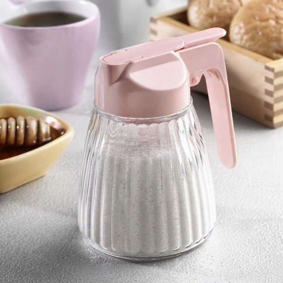 شکرپاش شیشه ای درب رنگی مدل لاوین
