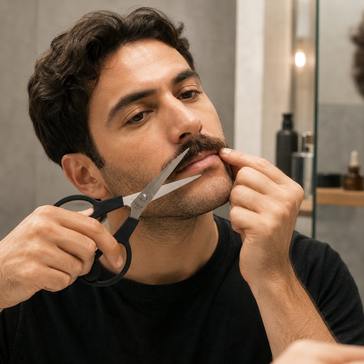 قیچی آرایشی دسته مشکی