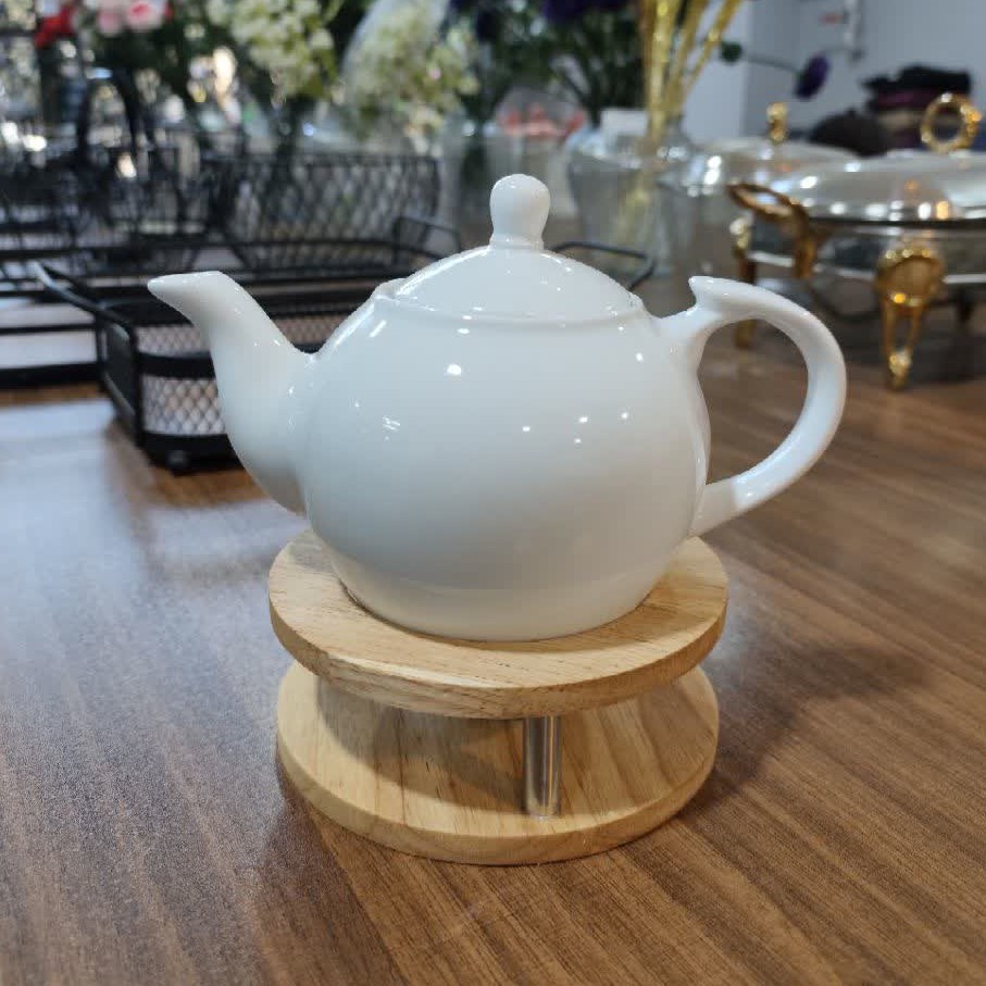 ست قوری با وارمر چوبی