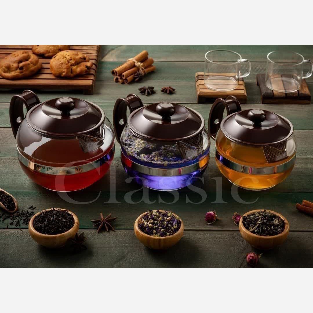 قوری پیرکس طرح فایرکس سایز1200 میل