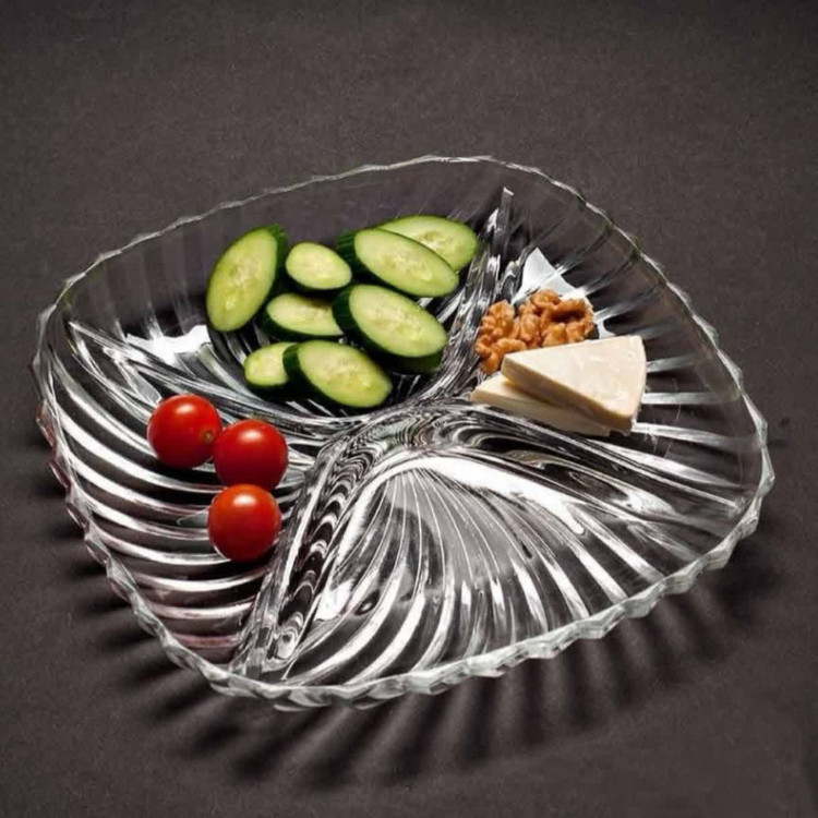 اردوخوری شیشه ای 4خانه طرح سانتا