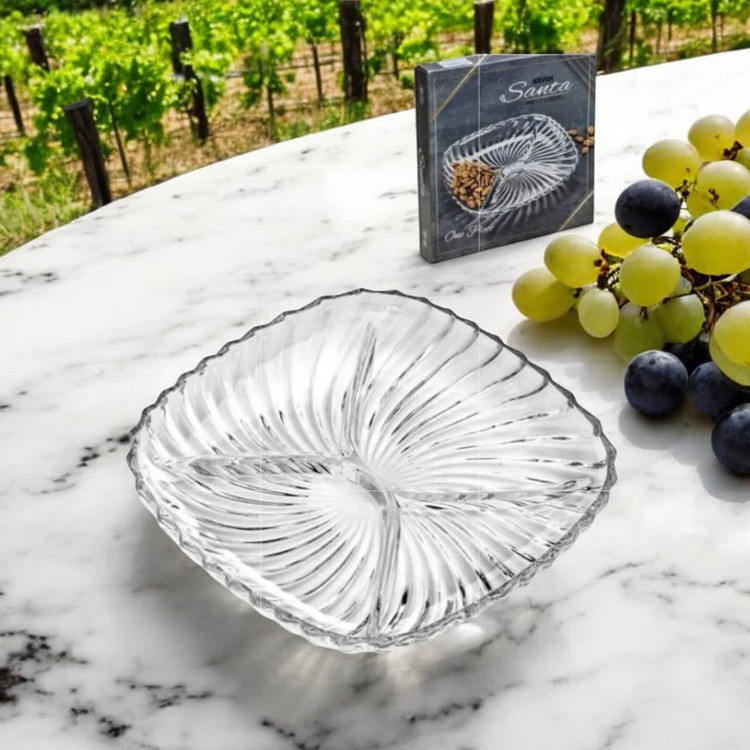 اردوخوری شیشه ای 4خانه طرح سانتا