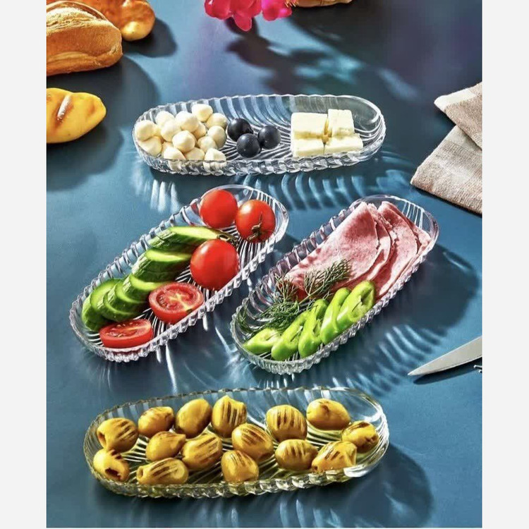 دیس بیضی شیشه ای سایز 28