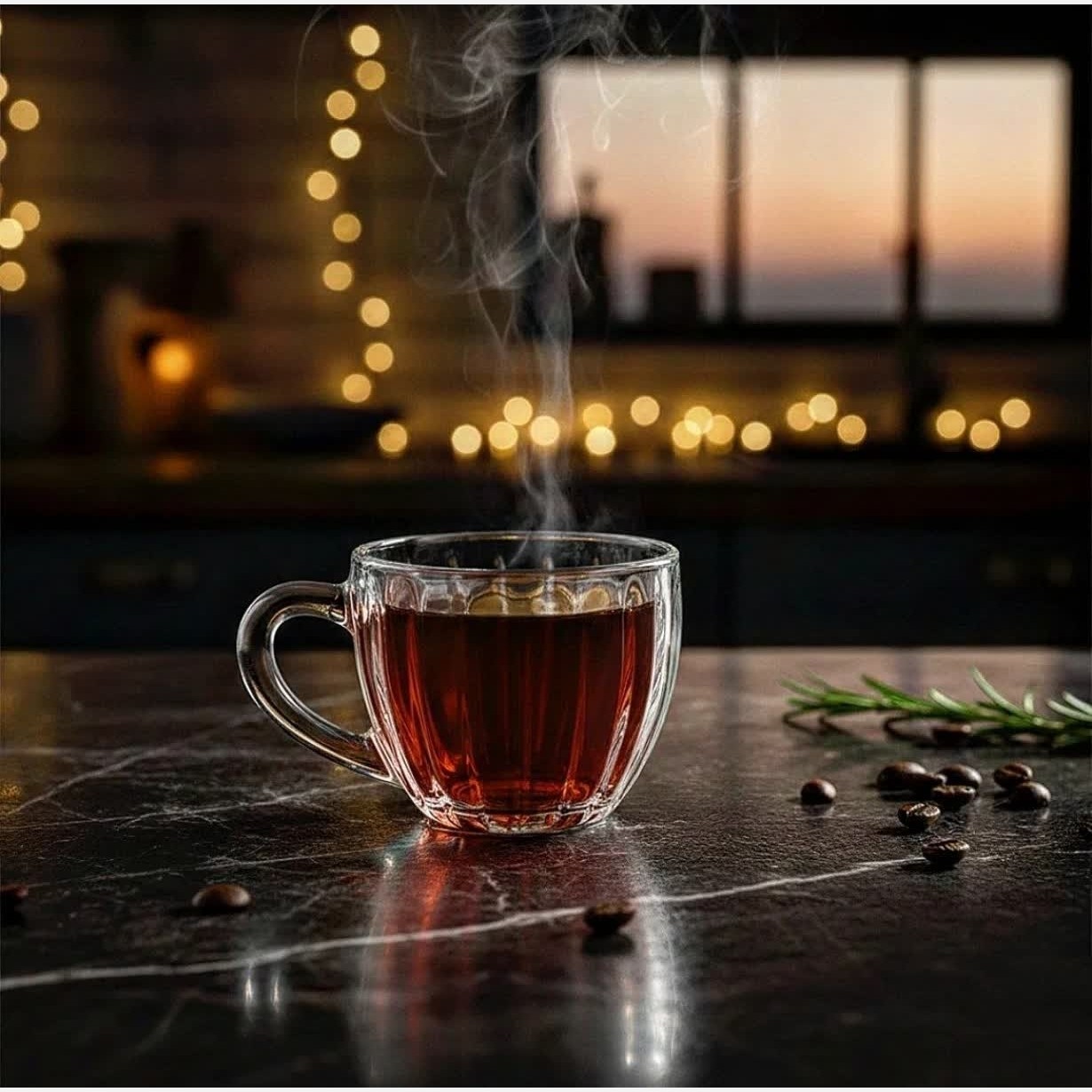 نیم لیوان دسته دار طرح سلنا بسته 6عددی