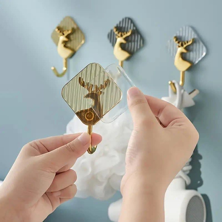 آویز حوله طلایی طرح گوزن بسته 2عددی