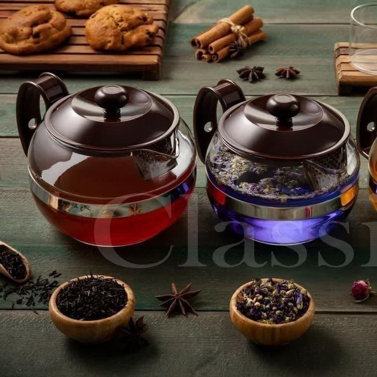 قوری پیرکس طرح فایرکس سایز 1 لیتری