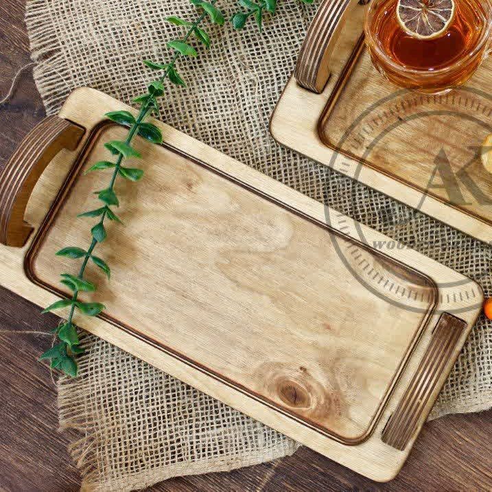 رولت خوری دسته دار رولت خوری دسته دار چوبی سایز کوچک