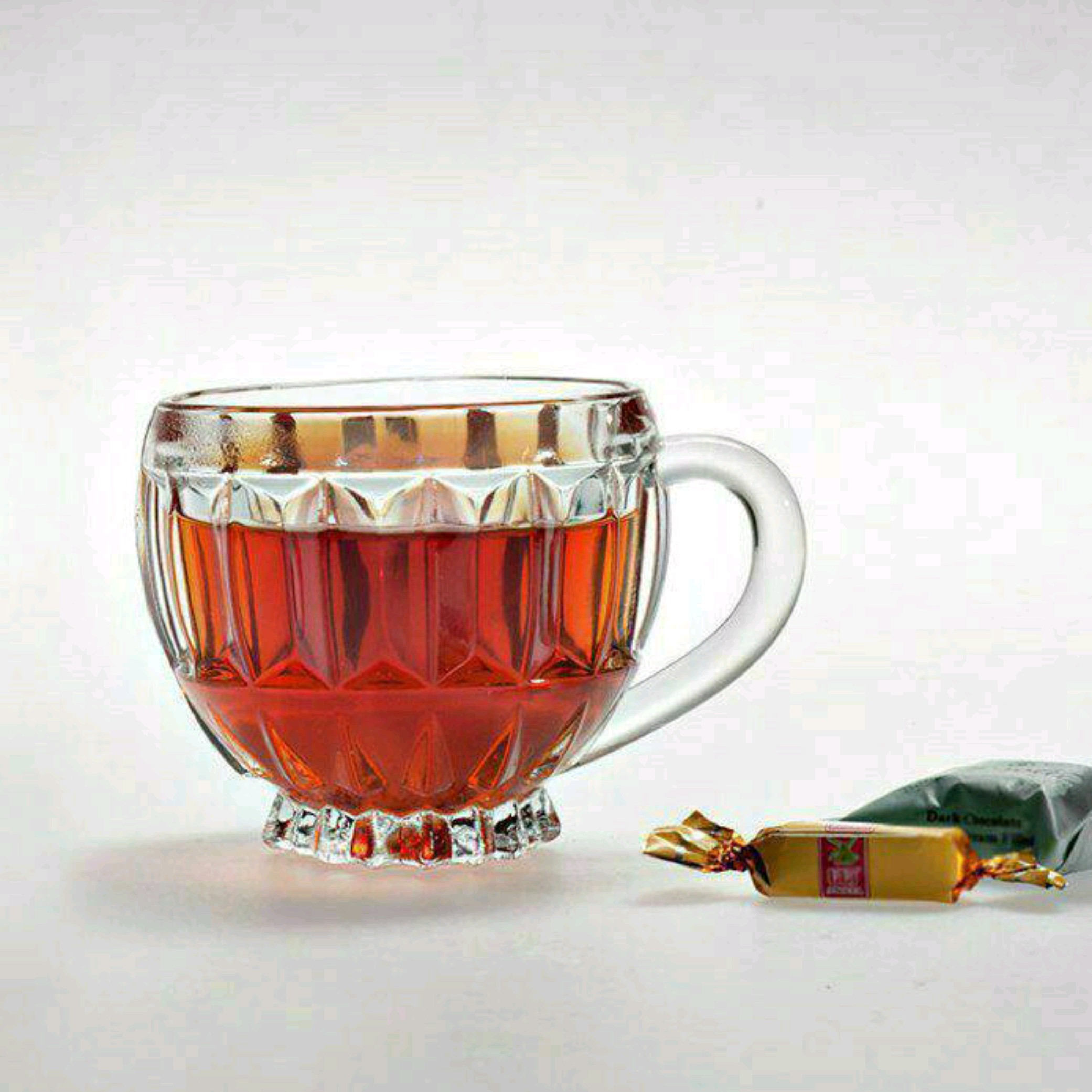 فنجان دسته دار ایرانی مدل مانیلا بسته 6عددی فنجان شیشه ای