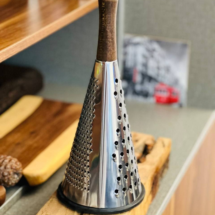 رنده استیل دسته چوبی مخروطی کیفیت عالی