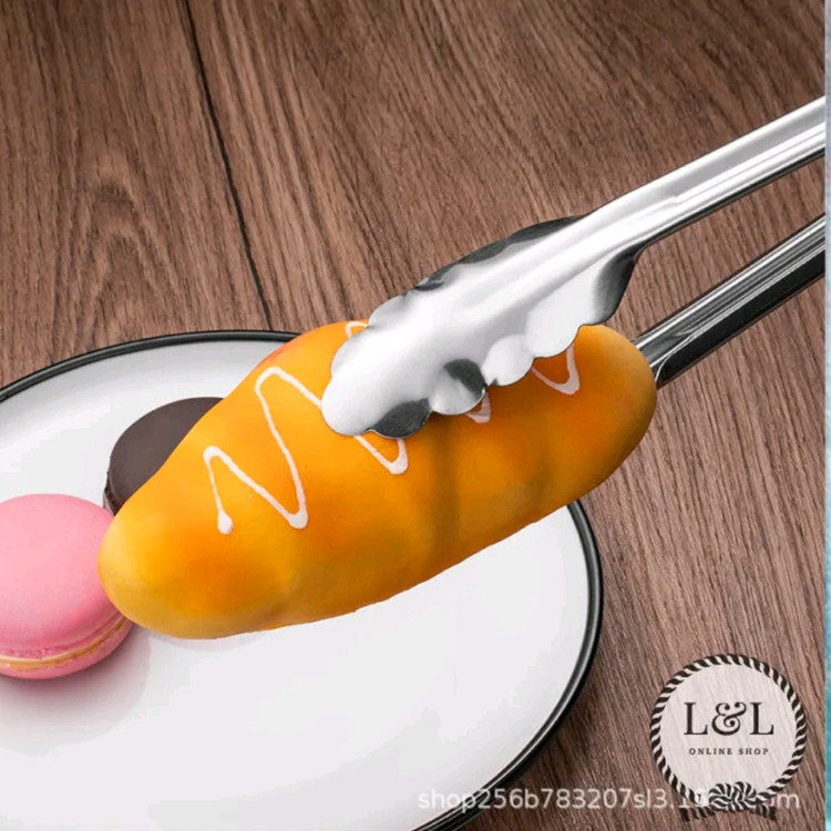 چنگال سالاد استیل چنگال استیل انبر سالاد استیل بسته 2عددی