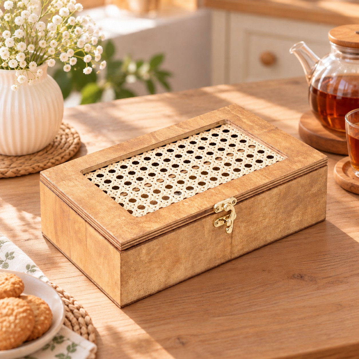 جا قاشقی چوبی درب حصیری