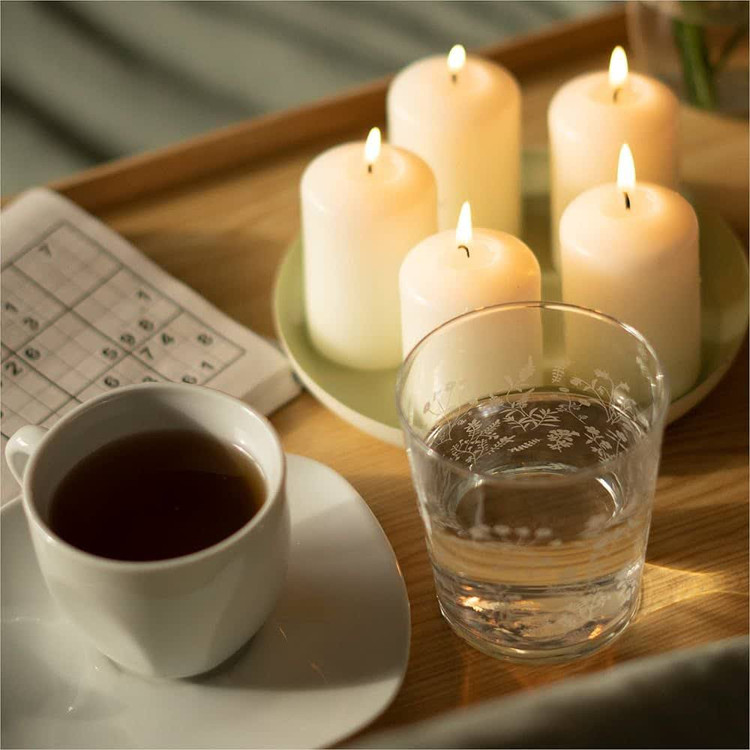 شمع بزرگ سفید بسته 6عددی