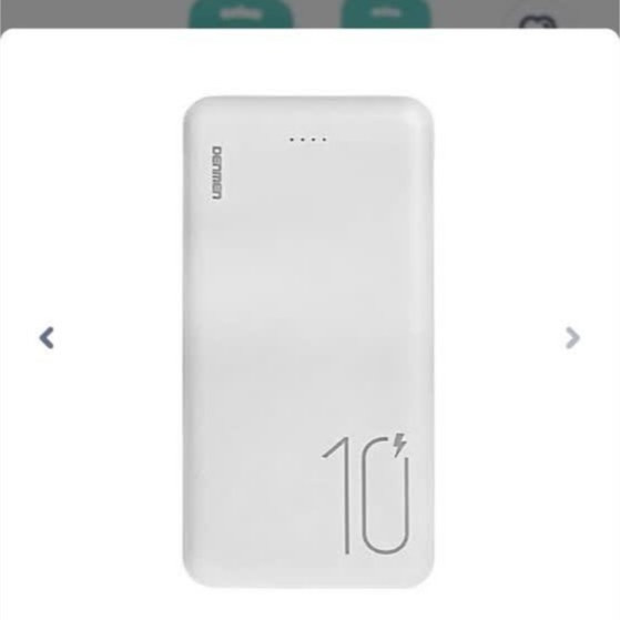 پاور بانک فست شارژ denman ظرفیت 10 هزار میلی آمپر رنگ مشکی