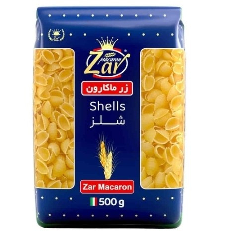 ماکارونی فرمی شلز زر وزن 500 گرم خوشمزه و لذیذ