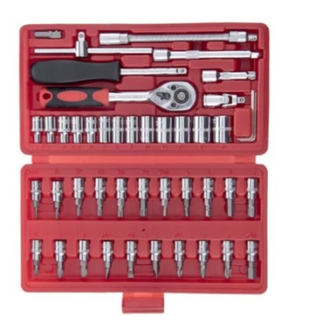 جعبه بکس وپیچ گوشتی موتور سیکلت مجموعه 46تایی کد3