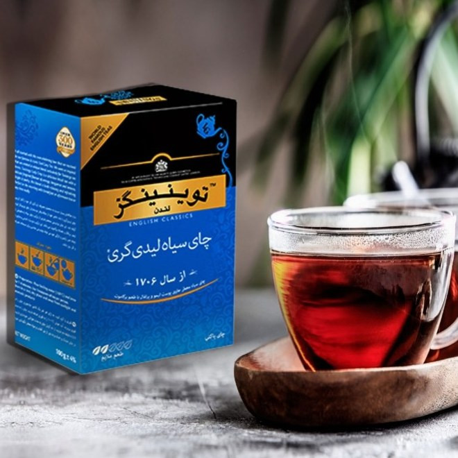 چای سیاه توینکیز لیدی گری آبی وزن 450 گرم اصلی موجود است