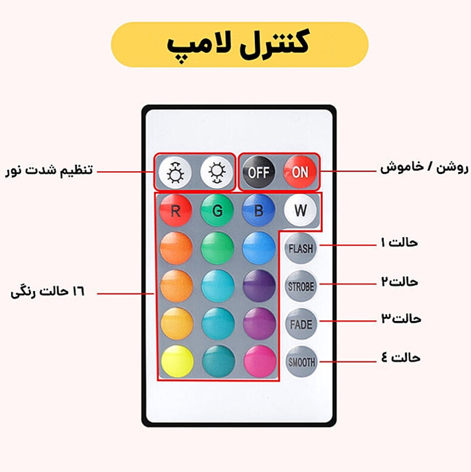 آباژور کریستال با 16 رنگ زیبا و خیره کننده درجه یک