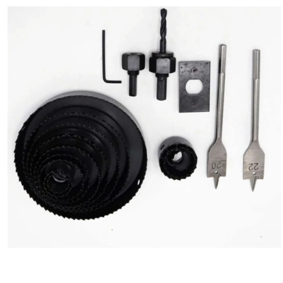 مته گردبر فلز چوب کد YP--MDF-018 سایز 19-127 میلیمتر مجموعه 18 موجوده
