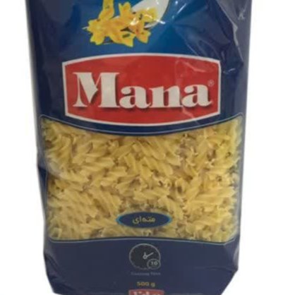 ماکارونی فرمی مته ای پیچ مانا 500 گرم موجوده