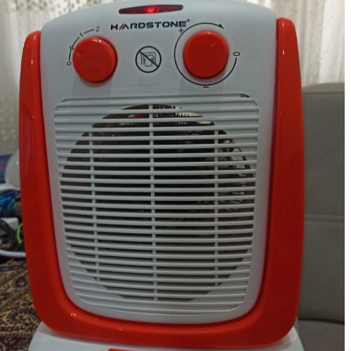 بخاری برقی هیتر فوق العاده 2000 وات چرخشی خارجی هارداستون سفید طوسی کد1