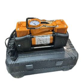 کمپرسور باد فندکی خودرو دو سیلندر قوی همراه با جعبه ابزار چراغ قوه انواع خودرو کیفیت عالی موجود است