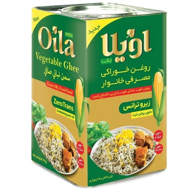 روغن نیمه جامد اویلا وزن 5000 گرم سرخ کردنی و پخت و پز کیفیت عالی