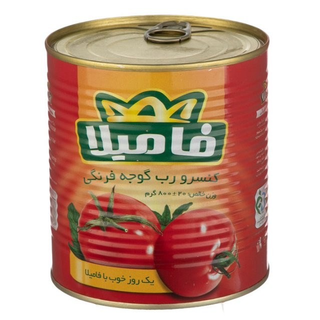 رب گوجه فرنگی فامیلا طبیعی وغلیظ 800 گرم تاریخ انقضا 5/1406