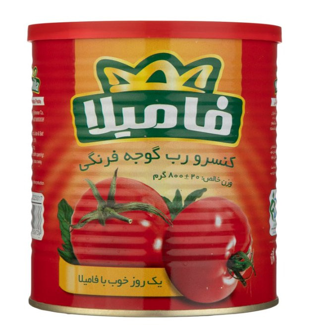 رب گوجه فرنگی فامیلا طبیعی وغلیظ 800 گرم تاریخ انقضا 5/1406