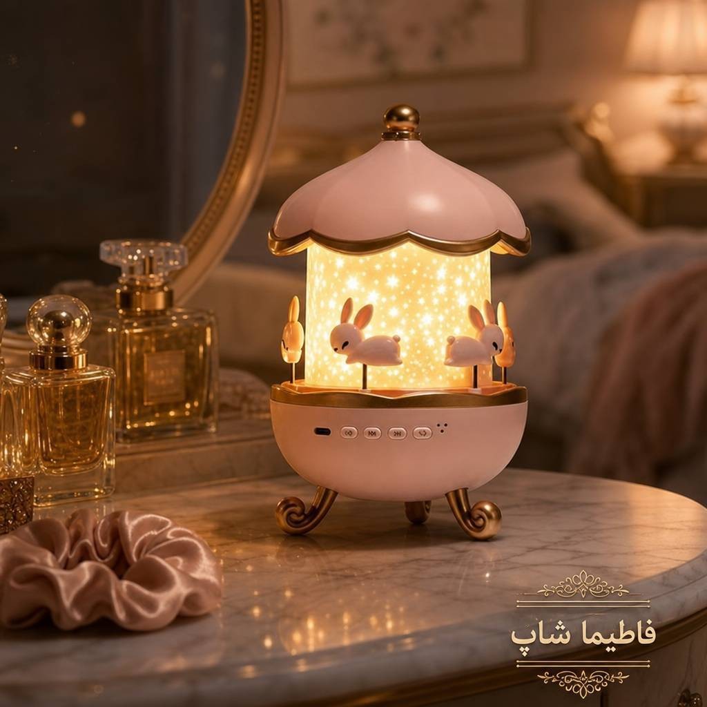چراغ خواب خرگوشی اسپیکردار موزیکال مدل WHE11 کنترل دار