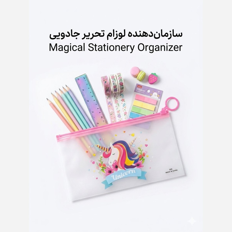 کاور زیپ دار طرح یونیکورن
