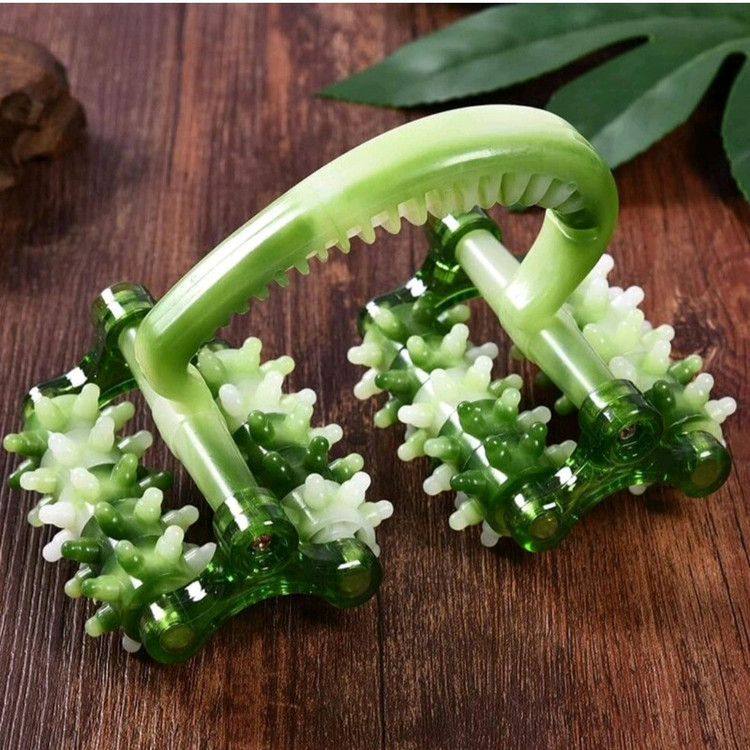 ماساژور 5 غلطک دارای چرخ دنده دار برای رفع خستگی و گرفتگی عضلات وکمک به تسکین عضلات بدن بعد از ورزش