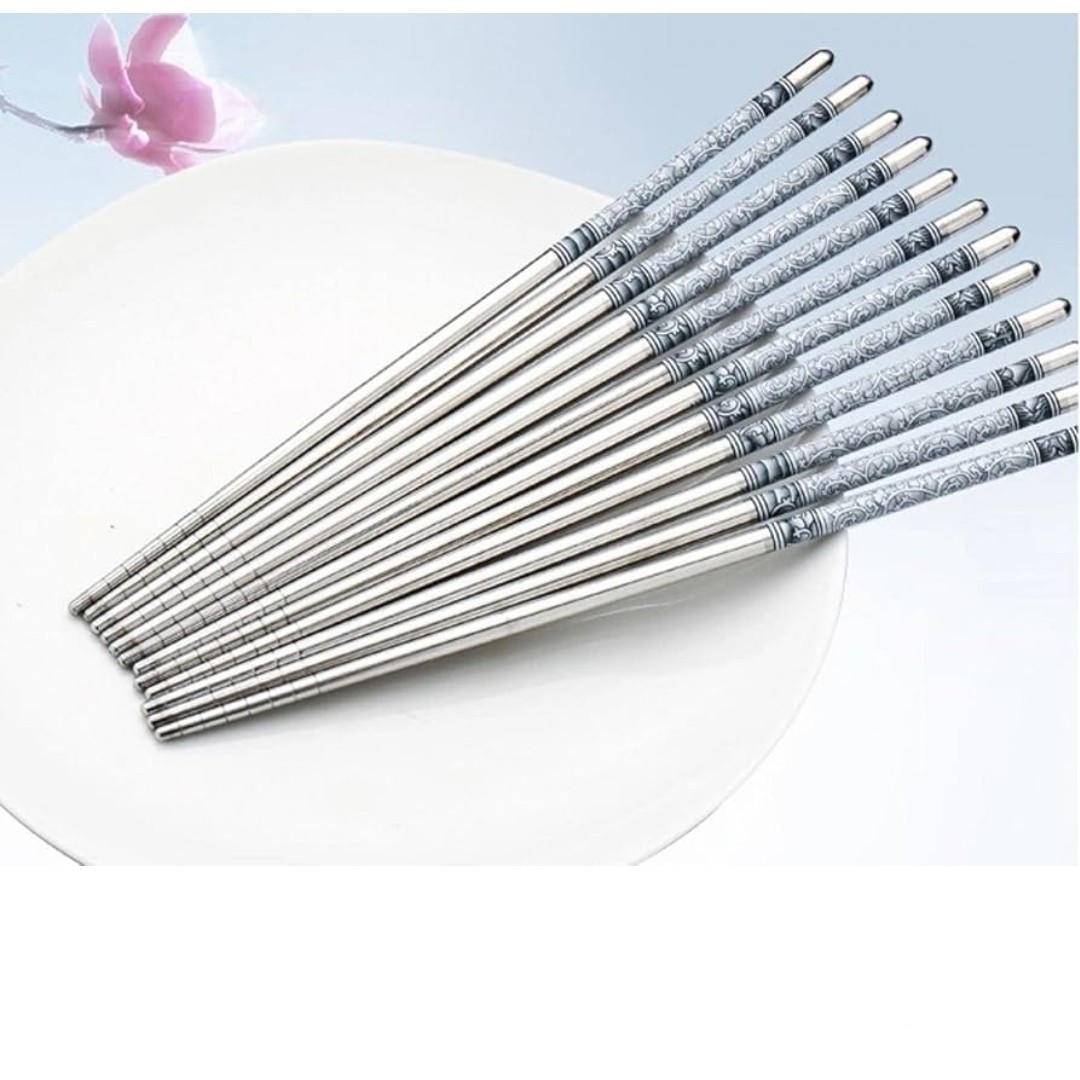 چاپستیک فلزی گلدار طرحدار چاپستیک فلزی زیبا ضد زنگ