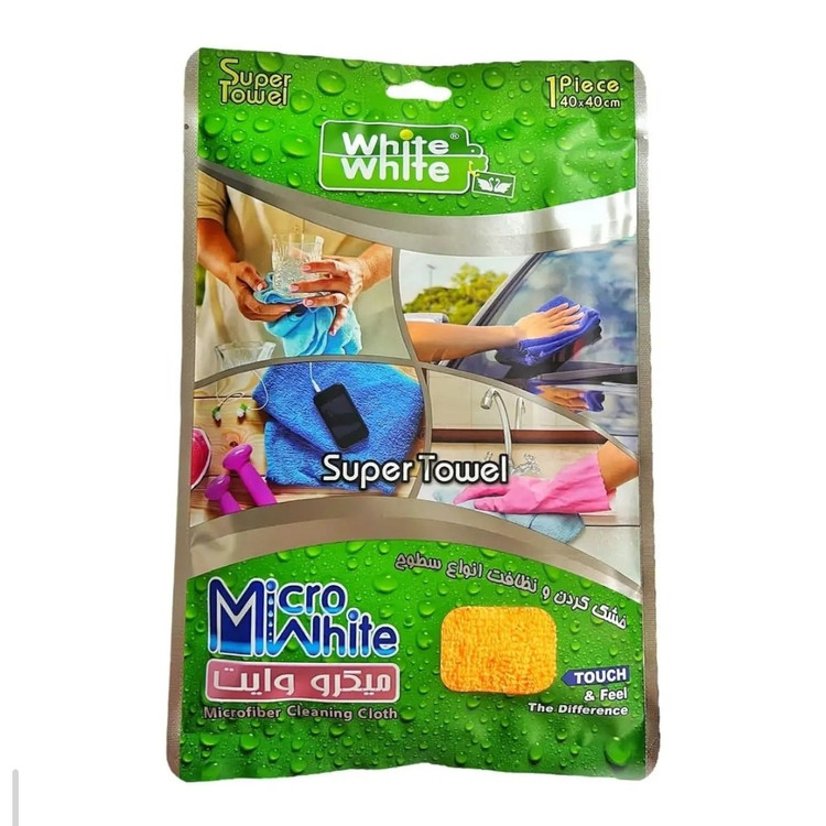 دستمال میکرو وایت (White White) مخصوص خشک کردن و نظافت انواع سطوح