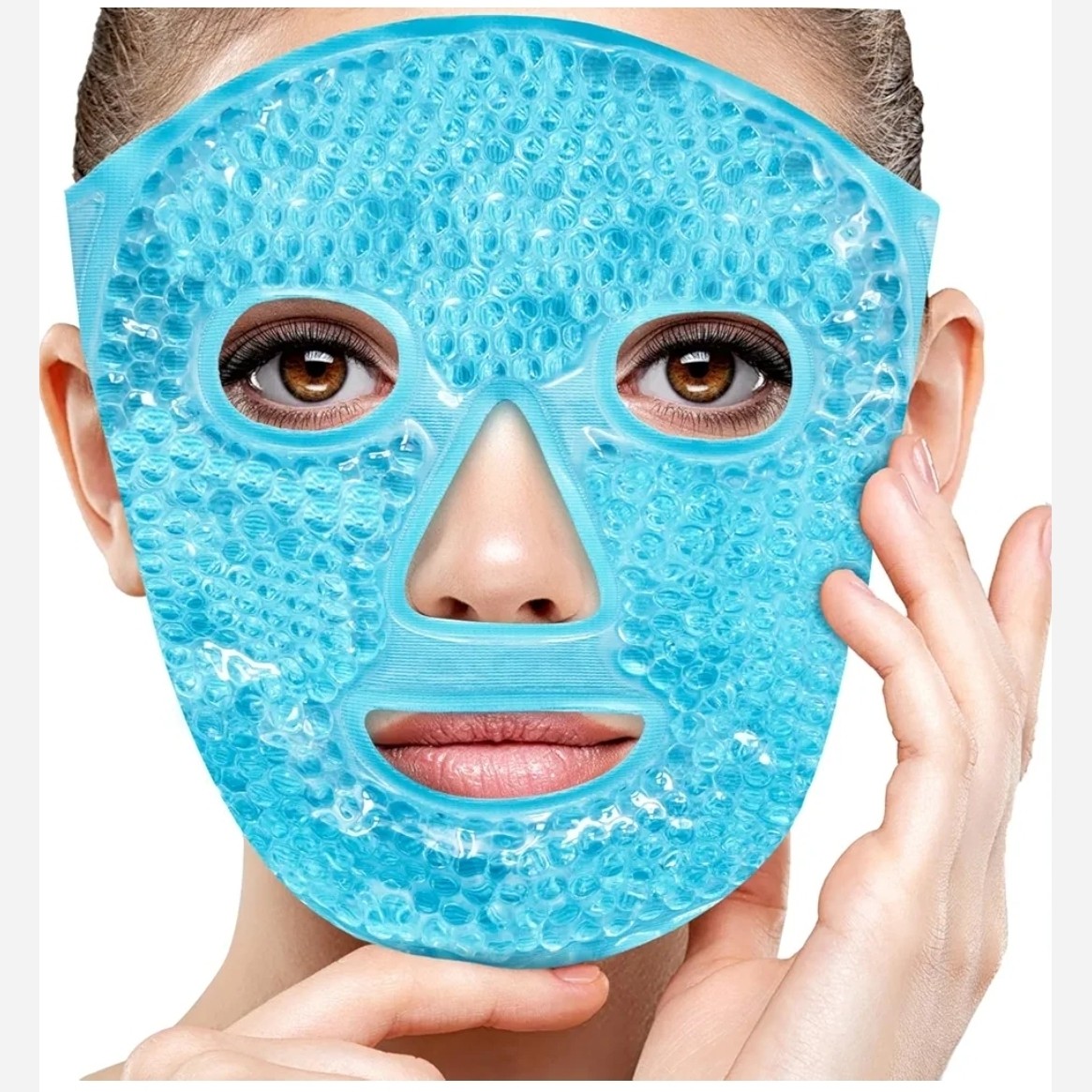 ماسک خنک کننده صورت نقاب سرد صورت دارای دانه های ژله ای
