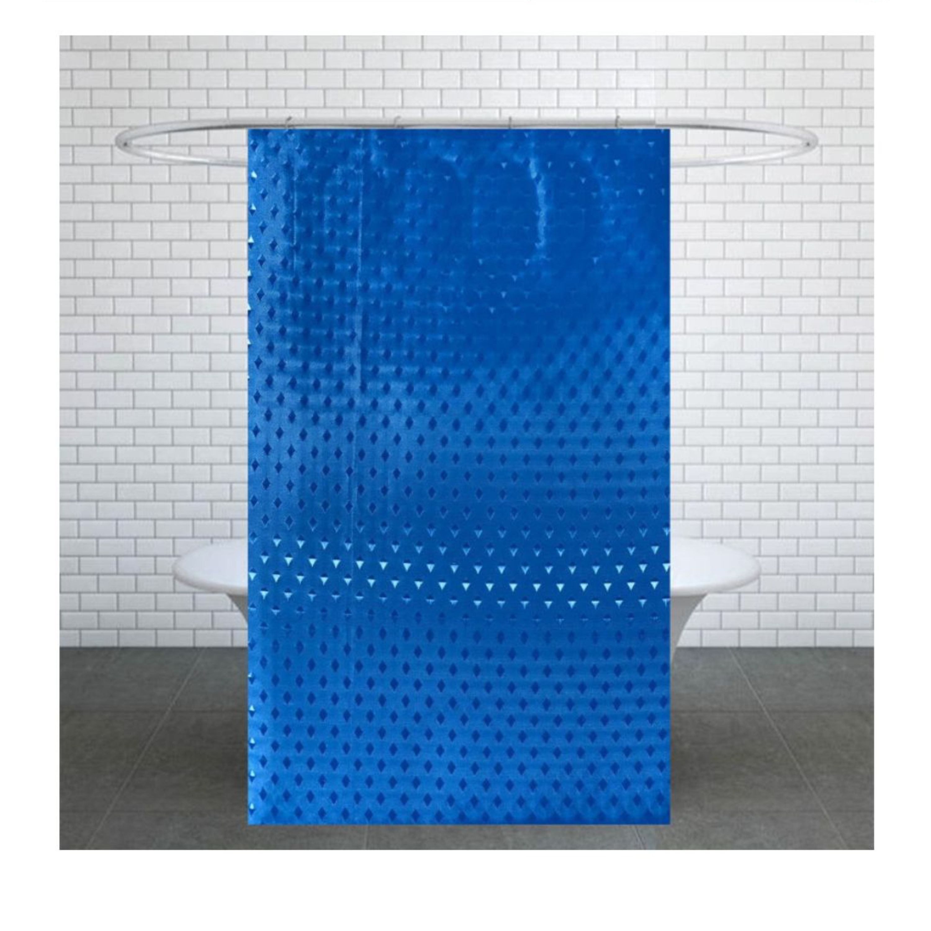 پرده حمام سایز 180x200 سانتی متر طرح لوزی برجسته در رنگبندی متنوع