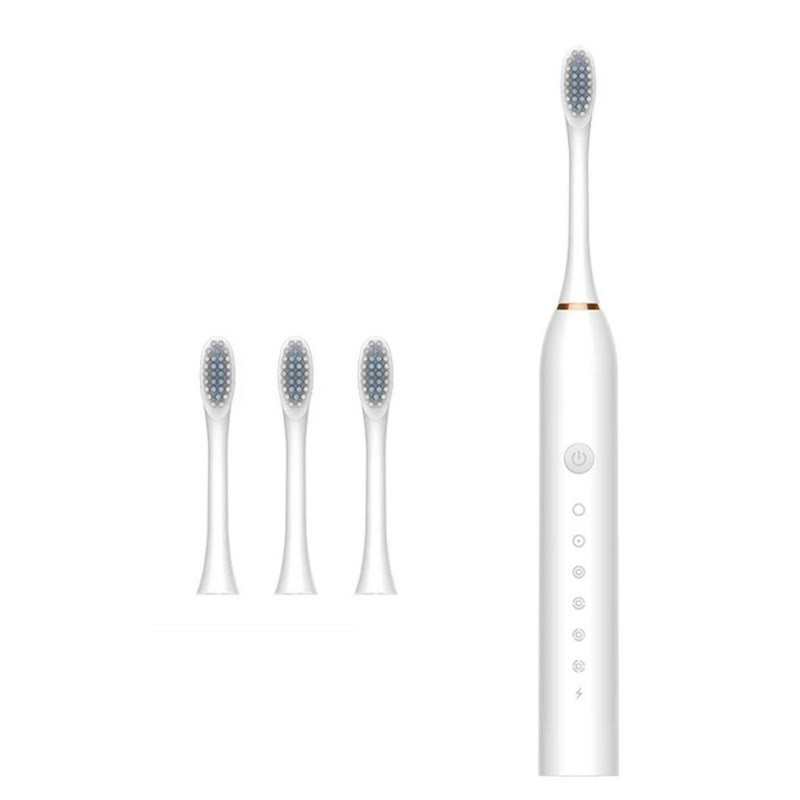 مسواک برقی سونیک شارژی X3 ششحالته ضدآب IPX7 با 3 سری یدک