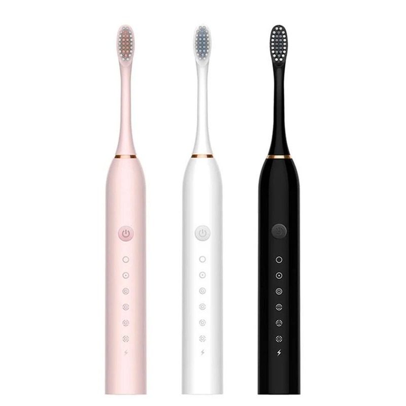 مسواک برقی سونیک شارژی X3 ششحالته ضدآب IPX7 با 3 سری یدک