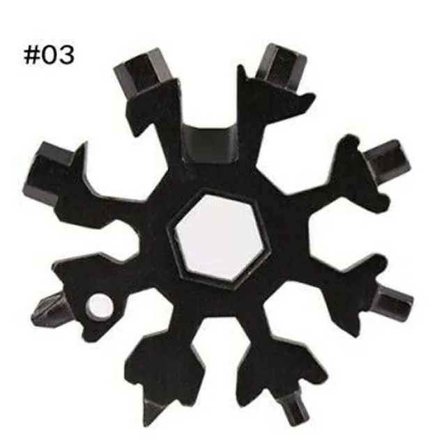 آچار هارمن مدل 18 کاره خورشیدی طرح SNOW FLAKE BLACK