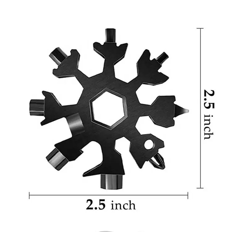 آچار هارمن مدل 18 کاره خورشیدی طرح SNOW FLAKE BLACK